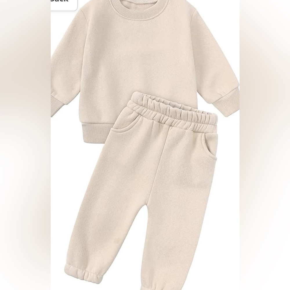 2PCS Jogger Outfit with Fleece Interior